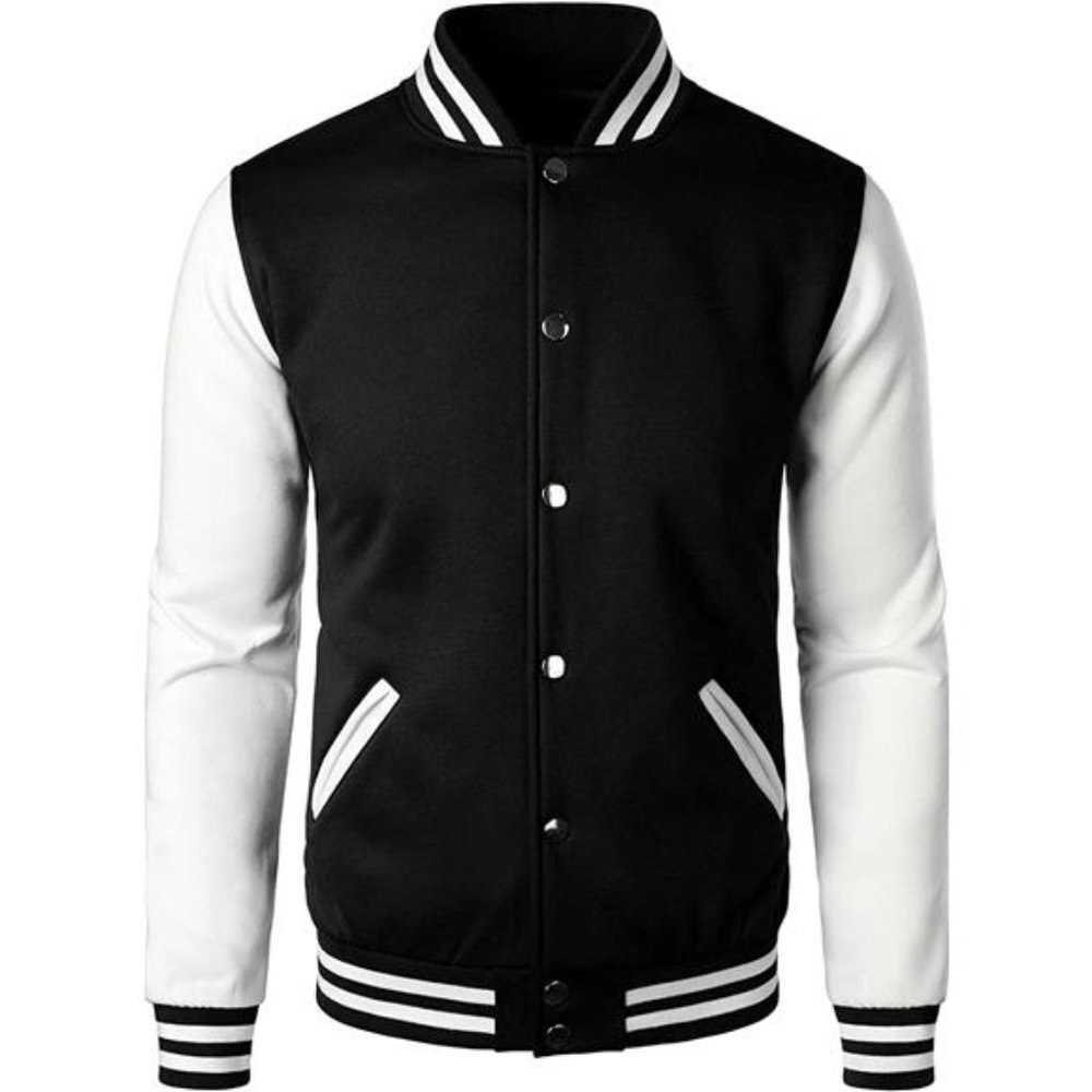 Men’s Varsity Baseball Jacket Cotton Blend Letterman Jacket